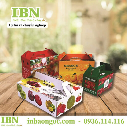 thùng carton đựng trái cây