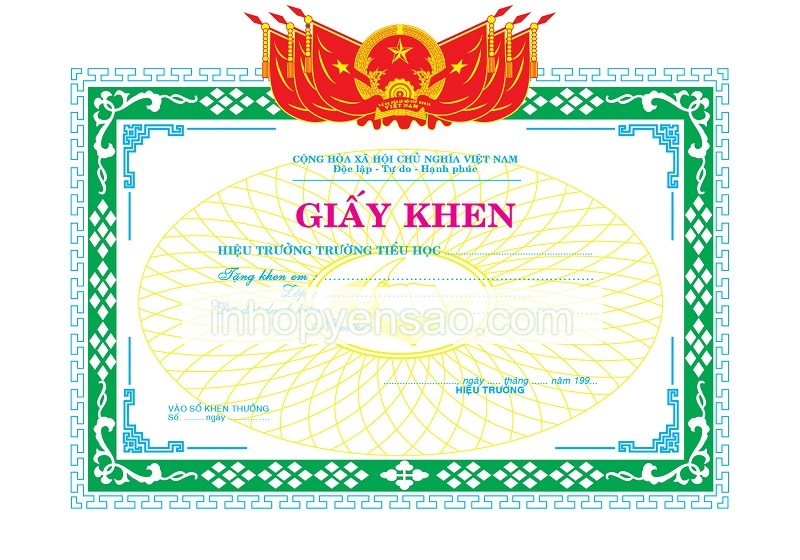 Mẫu bằng khen - 12