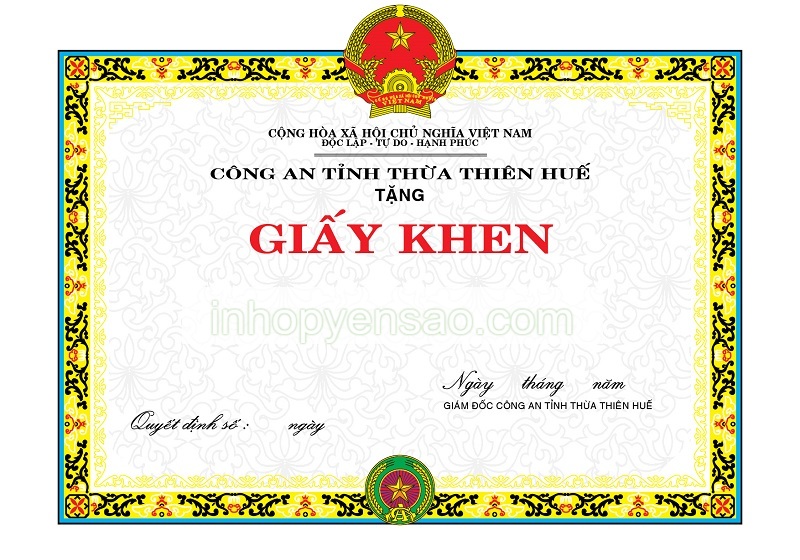Mẫu bằng khen - 13