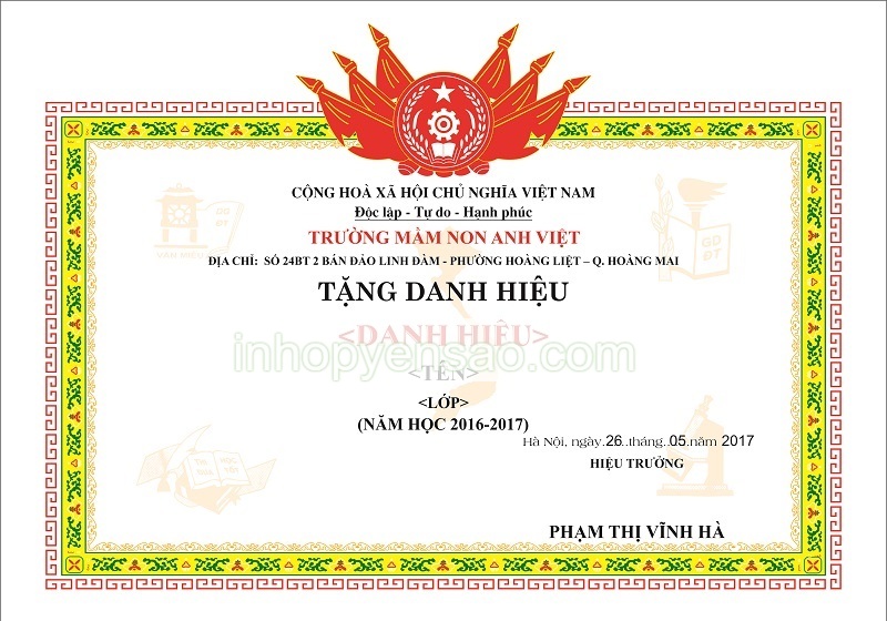 Mẫu bằng khen - 18