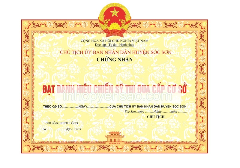 Mẫu bằng khen đẹp - 20