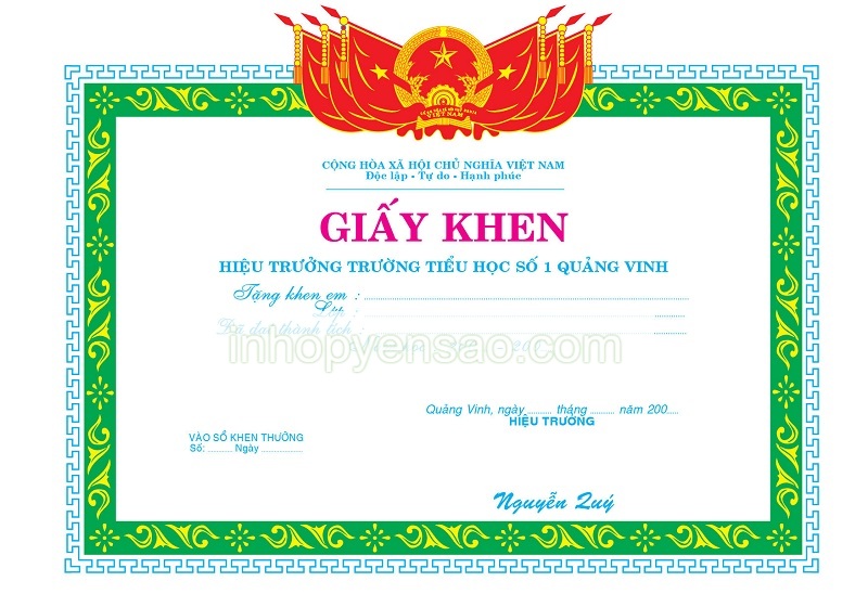 Ý nghĩa và tầm quan trọng của mẫu giấy khen