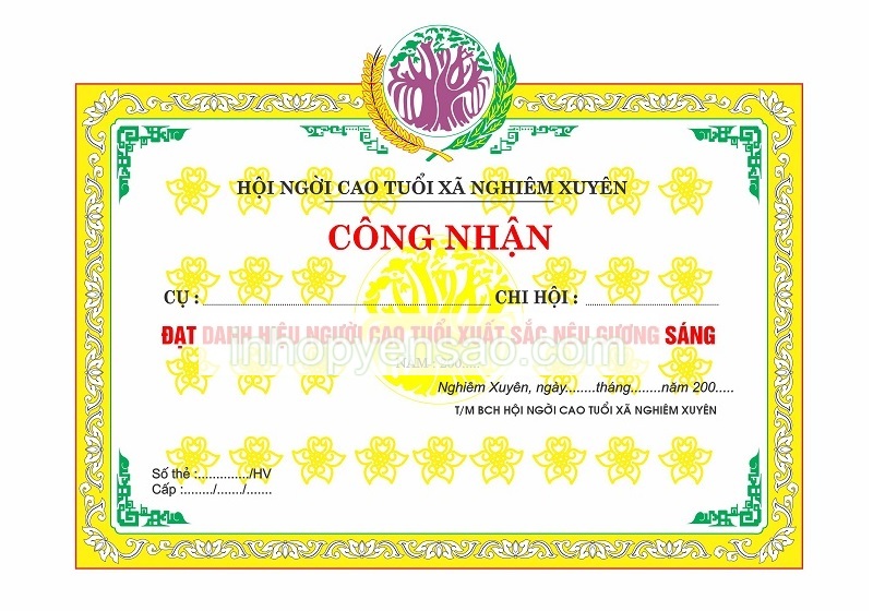 Mẫu giấy khen - 7